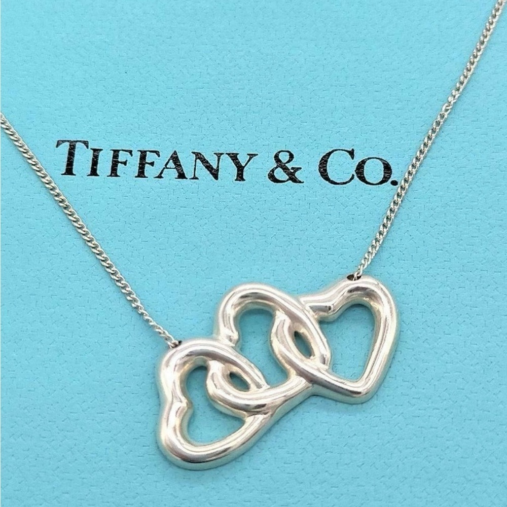 Tiffany and Co Sterling Silver (925) Triple Heart Necklace